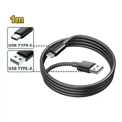 GENERICO - Cable USB Tipo A-C 3A 1 Metro para Cargador