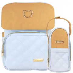 GENERICO - Mochila Pañalera Oso - Celeste