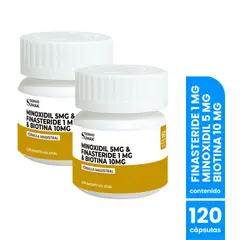 GENERICO - Finasteride 1mg & Minoxidil 5mg & Biotina 10mg 60 cap Dermo Sumak 2 Uni