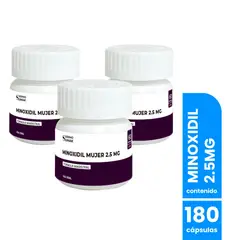 GENERICO - Minoxidil Mujer 2.5 mg - 60 caps Dermo Sumak 3 Und