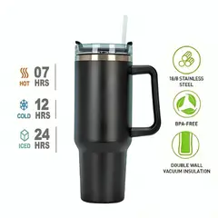 GENERICO - Termo Tomatodo Vaso con Asa de Acero Inoxidable de 1200 ml