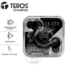 TEROS - Audífonos Bluetooth TE-8072N TWS 4h Música Control Táctil Negro