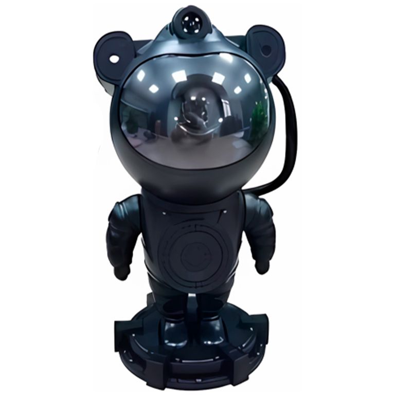 Proyector de Luz Astronauta Ajustable 360° Negro