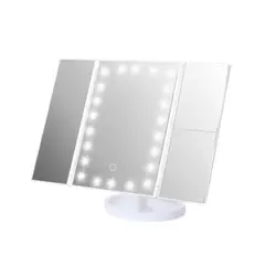 GENERICO - Espejo de Maquillaje para tocador con luz led Blanco