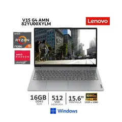 LENOVO - Laptop V15 G4 AMN AMD Ryzen 5 7520U,16Gb Ram, 512Gb SSD,15.6” FHD, Wind 82YU00XYLM