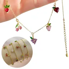 NO LOGO - Pulsera de frutas tropicales Circonia encanto de moda regalo