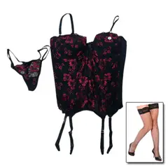 GENERICO - Corset lencería Valery más Medias e Interior