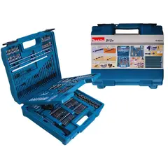 MAKITA - Set de brocas y puntas METAL MAMPOSTERIA Y MADERA 212Pcs