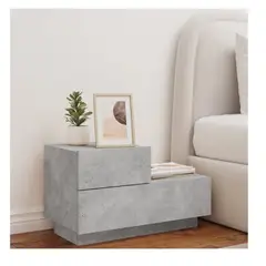 TU MESITA - Velador Multiusos Mirtha color Gris 2 cajones