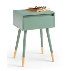 TU MESITA - Velador Vintage Aloa color Verde 1 cajón