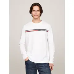 TOMMY HILFIGER - CAMISETA M/C CHEST STRIPE LS TEE