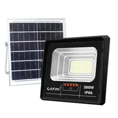 CAFINI - Lampara Reflector Led Recargable con Panel Solar Luz De 300W