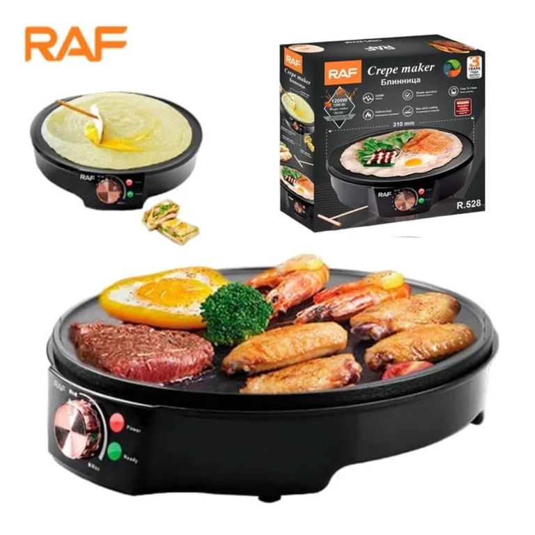 Crepera eléctrica de 11 pulgadas 1200w plancha antiadherente