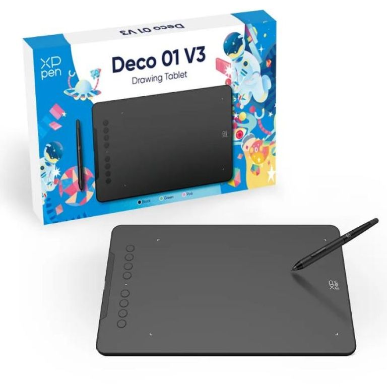 XPPen Deco 01 V3 Tableta Gráfica 16384 Niveles Android - Negro