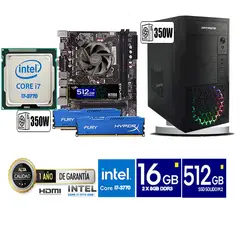 DATAONE - Computadora Pc Intel Core i7 3770 Monitor 24 fhd' RAM 16 GB SSD 500 GB