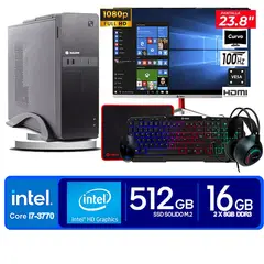 HALION - Computadora Pc Intel Core i7 3770 Monitor 24 fhd' RAM 16 GB SSD 500 GB