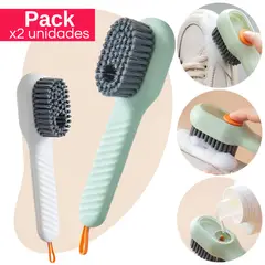 MINARI - Pack x2 Cepillo de Limpieza para Zapatos 462D - Color Aleatorio