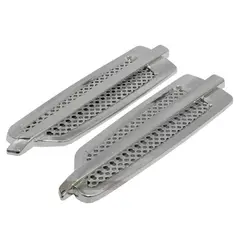 GENERICO - ADORNO LATERAL TOMA DE AIRE PLATEADO 2 PCS 21*6.5 CM