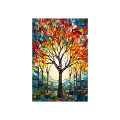 MAKA - DIAMOND PAINTING VITRAL TREE 20X30CM