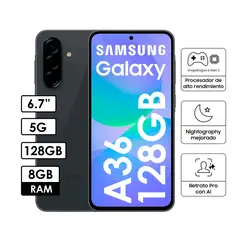 SAMSUNG - Celular Galaxy A36 5G 8GB RAM 128GB Negro