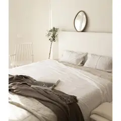 VENTITAS HOME - Cabecera Queen de Cuero Color Blanco Eleonor