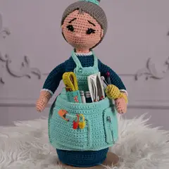 GENERICO - Amigurumi de Abuelita Costurera - Peluches