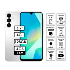 SAMSUNG - Celular Galaxy A16 4GB RAM 128GB Gris