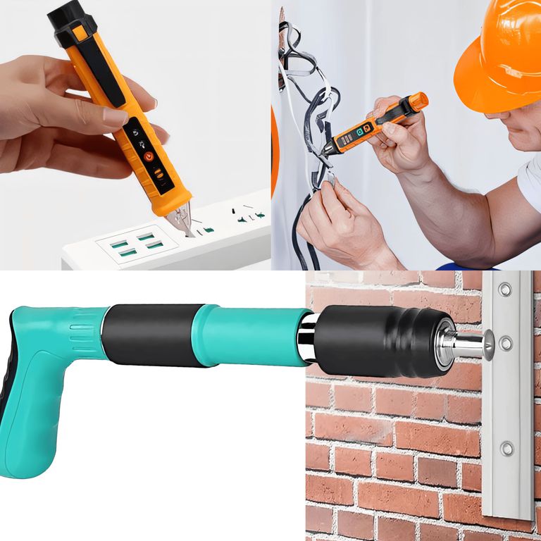 Combo Profesional Pistola Clavos + Gancho para Atar Alambre