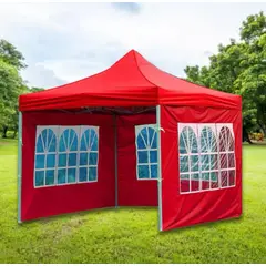 GENERICO - Carpa Toldo Plegable Resistente con Paredes y Ventanas 3x3m Protección Solar UV