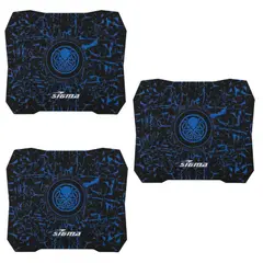 SIGMA - Pack por 3 de Mouse Pad Gamer X33 Azul