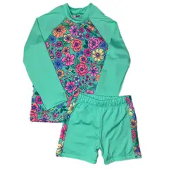 GENERICO - Ropa de baño Flores Verde