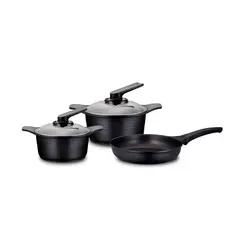 ROICHEN - Juego de Ollas x 5 Pz Natural Black 10863