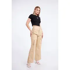 GENERICO - Drill Wide Leg Cargo Mujer Forcaps Alice