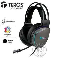 TEROS - Audifonos Gaming TE-8170N 7.1 RGB USB con Micrófono PC