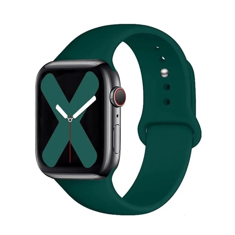 CORREA DE SILICONA PARA WATCH 38-40-41 MM VERDE OSCURO