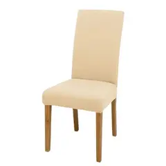 SALA FABULOSA - Funda de silla en lycra color entero 8 piezas - Crema