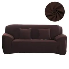 SALA FABULOSA - Funda de mueble 3-2-1 en Lycra color entero - Chocolate