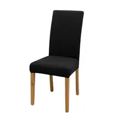 SALA FABULOSA - Funda de silla en lycra color entero 8 piezas - Negro