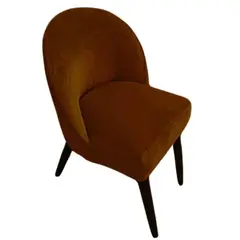 SALA FABULOSA - Funda de silla VINTAGE en terciopelo liso 8 piezas - Chocolate