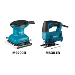 MAKITA MT - LIJADORA ¼ PLIEGO 180W M9200B + SIERRA CALADORA 450W M4301B