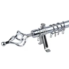 SALA FABULOSA - Tubo graduable de cortina extendible de 1.60 a 3 mts - Plateado