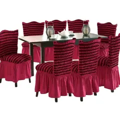 SALA FABULOSA - Funda de silla en Burbuja bicolor 8 piezas - Guinda