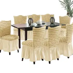 SALA FABULOSA - Funda de silla en Burbuja bicolor 8 piezas - Maíz