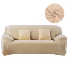 SALA FABULOSA - Funda de mueble 3-2-1 en Lycra color entero - Crema