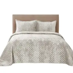 SALA FABULOSA - Edredón Aura + 2 Fundas de Almohada - Gris