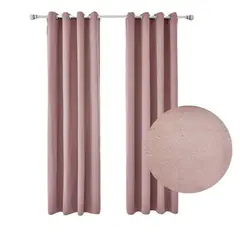 SALA FABULOSA - Cortina con aros en 2 paños- 3mts ancho x 2.30 alto. - Rosa nude