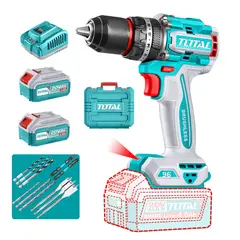 TOTAL TOOLS - Taladro percutor 96nm + 2 baterías 4ah industrial Total