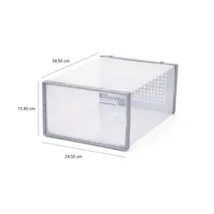 GENERICO - Set x 03 Cajas Plásticas Organizadoras para Zapatos