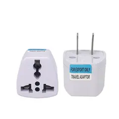GENERICO - Enchufe Adaptador Eléctrico Macho Plano a Universal 250V 10A Pack de 3 Piezas