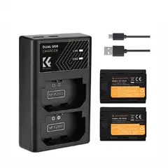 K&F CONCEPT - Sony NP-FZ100 Kit Cargador y Baterías 2280mAh